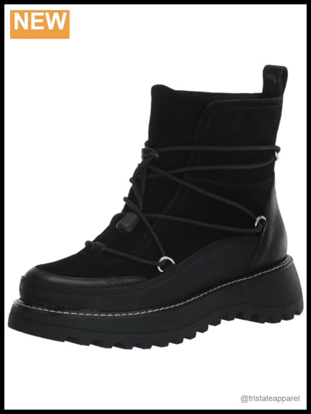 Lucky Brand Suede Ankle Bootie Pull On Almond Toe Platform Heel